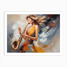 Saxophone Player Art Print