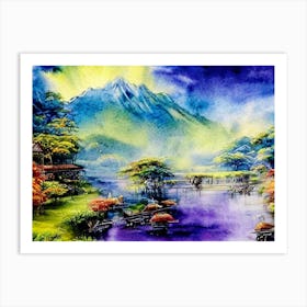 Mystic Mountain Haven Art Print