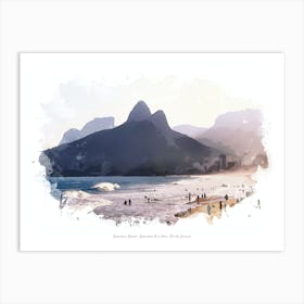 Ipanema Beach, Ipanema & Leblon, Rio De Janeiro Art Print