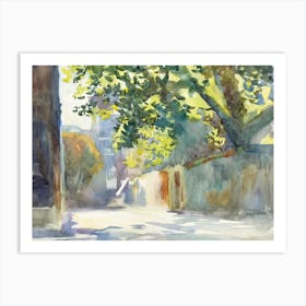 Sunlit Wall Under A Tree, John Singer Sargent Art Print