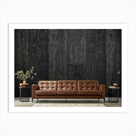 Abstract Retro Design Featuring Block Patterns Mimic Aged Concrete With Rough Texture Set Against T (3) Art Print