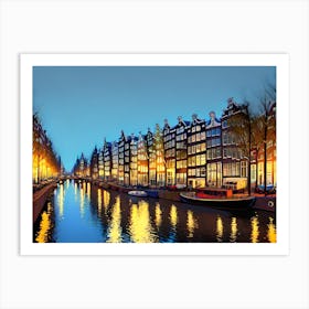 Amsterdam At Night 5 Art Print