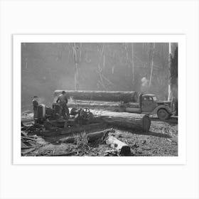 Loading Logs Onto Truck With Cables From Donkey Engine, Tillamook County, Oregon By Russell Lee Art Print