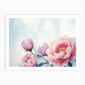 Pink Peonies 2 Art Print