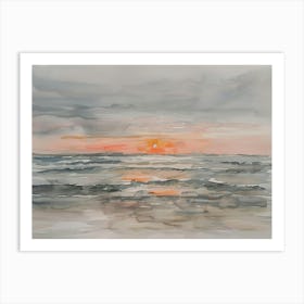 Sunset At The Beach 65 Art Print