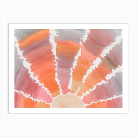 Summer Sun, Watercolor Sunset, Boho Art Print