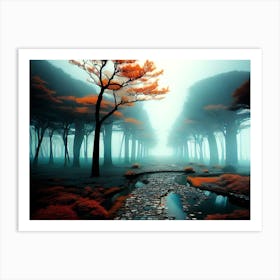 Foggy Forest Art Print