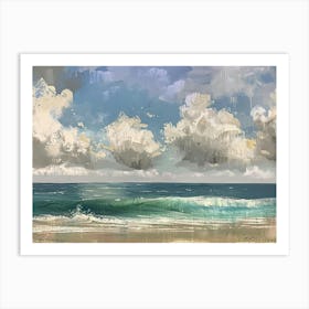 Clouds On The Beach Art Print