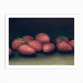 Strawberries By John Adams Art Print