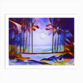 Abstract Beach Art Print