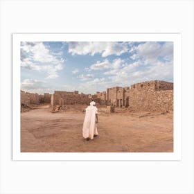 Walking Through An Ancient City In The Desert Art Print