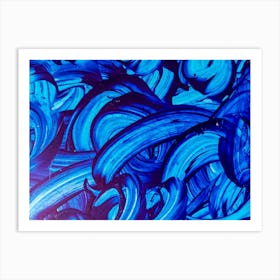 Abstract Blue Painting 4 Art Print