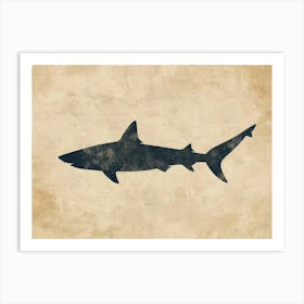 Port Jackson Shark Silhouette 5 Art Print