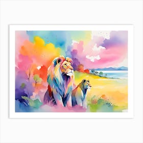 Lion Painting 31 Art Print