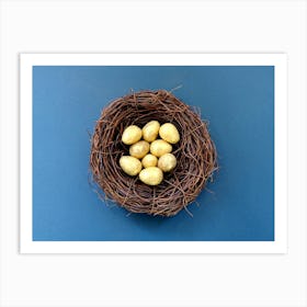 Easter Eggs In A Nest 5 Art Print