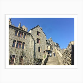 Stairs Leading Up To Le Mont-Saint-Michel Art Print