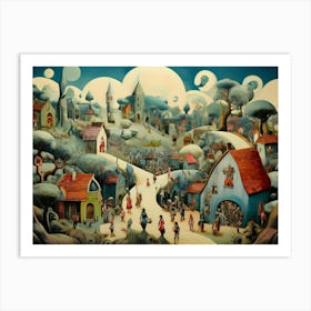 Fantasy Village 13 Art Print