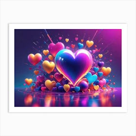 Colorful Heart Creative 54 Art Print