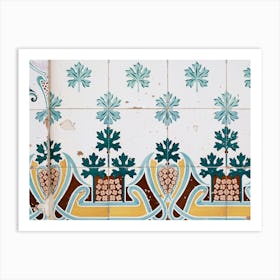 Pattern flower Tile Mural // Valencia, Spain, Travel Photography Art Print