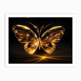 Golden Butterfly 83 Art Print