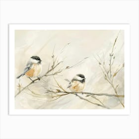 Chickadees 1 Art Print