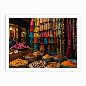 Spices In A Market Art Print