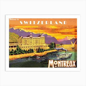 Montreux City, Switzerland Art Print