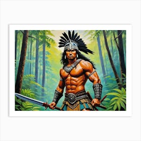 Mayan Warrior Art Print