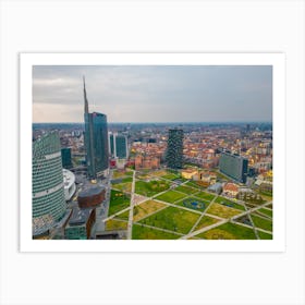 Print Milan Italy Skyscrapers Art Print