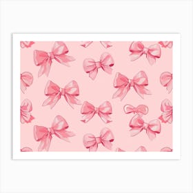 Pink Bows 2 Art Print