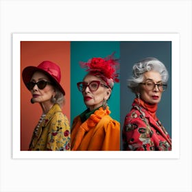 Fashion Femal Icons Of Ages, Illustrating The Timeless Nature Of Style 5 Art Print