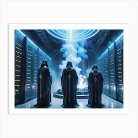 Tech priests prayying to server farms 11 Art Print