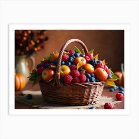 Basket Of Berries Art Print