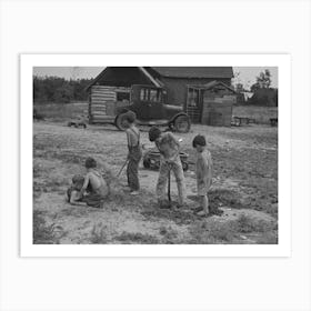 Art Simplot S Children, Near Black River Falls, Wisconsin By Russell Lee Art Print