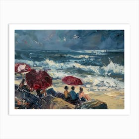 People At The Beach Art Print