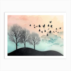 Birds In The Sky Art Print