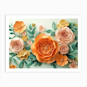 Paper Flowers 5 Art Print