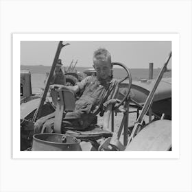 Son Of Day Laborer Sitting In Tractor Seat, Large Farm Near Ralls, Texas By Russell Lee Art Print