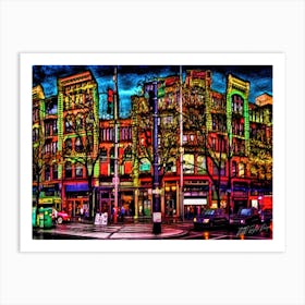 Gastown In Vancouver BC - Downtown Vancouver Art Print