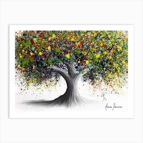 Floral Peace Tree 1 Art Print
