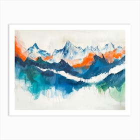 Abstract Mountain Painting 6 Art Print