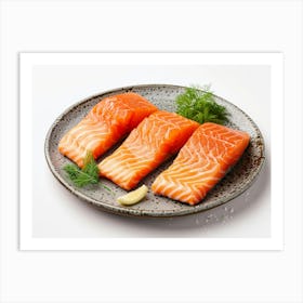 Salmon On A Plate Art Print