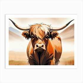 Highland Cow Art Print