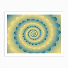 Fractal Flower Backgorund Art Print