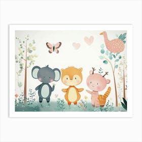 Kids Room Animals Art Print