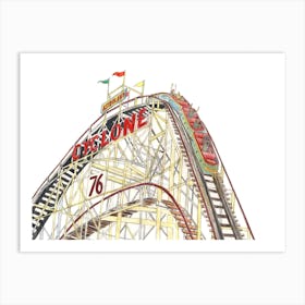 Fairground Rollercoaster Art Print
