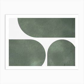 Green Mid-century Modern Art Print