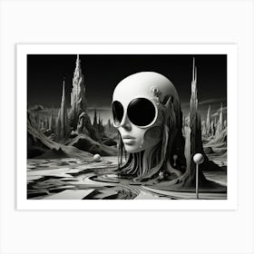 Alien Head 1 Art Print