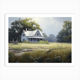 Cottage Oil Painting Art Print