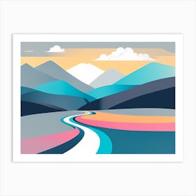 Road To The Mountains Art Print